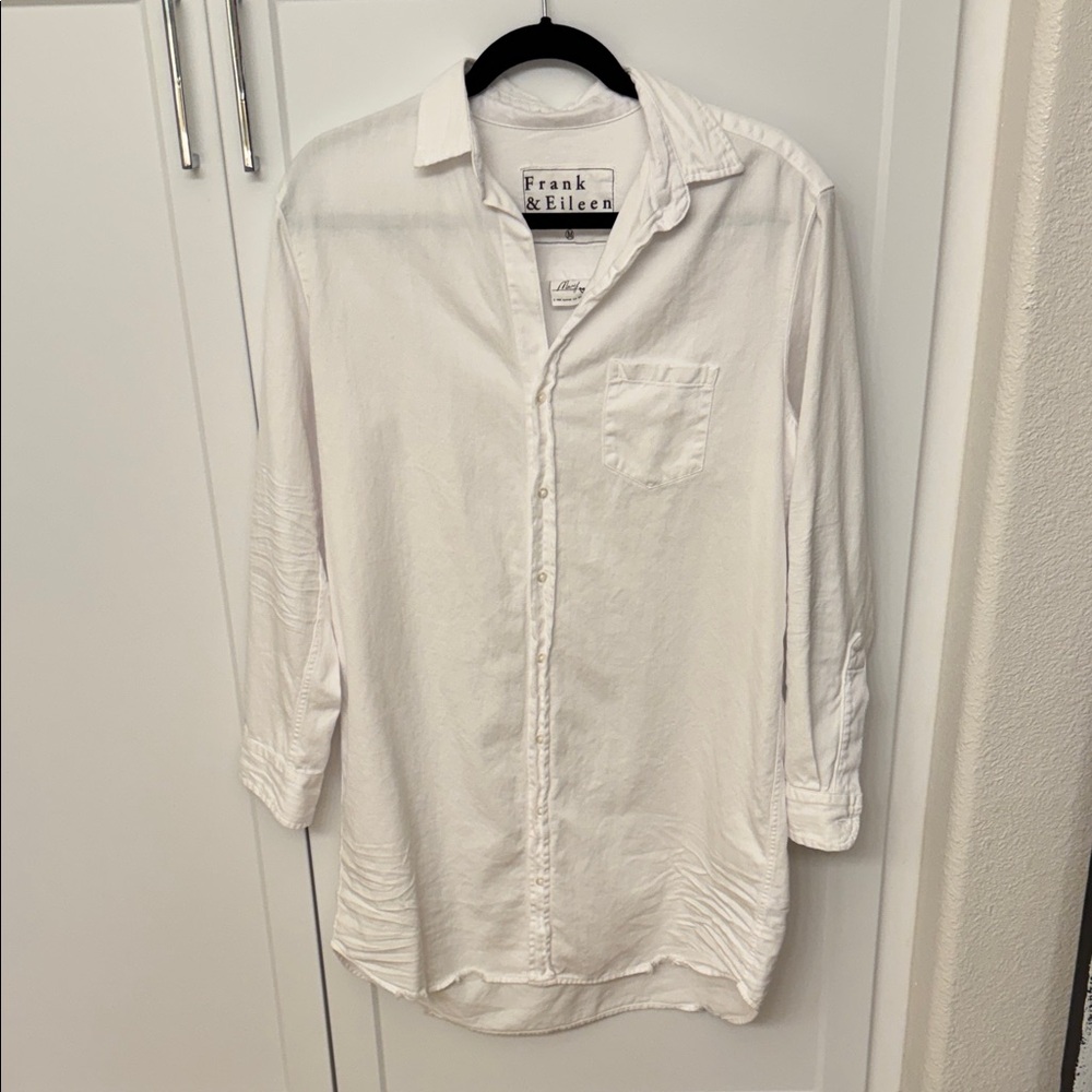 Frank & Eileen Classic White Button Down Shirt Dress